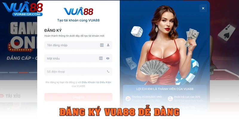Đăng ký Vua88 dễ dàng